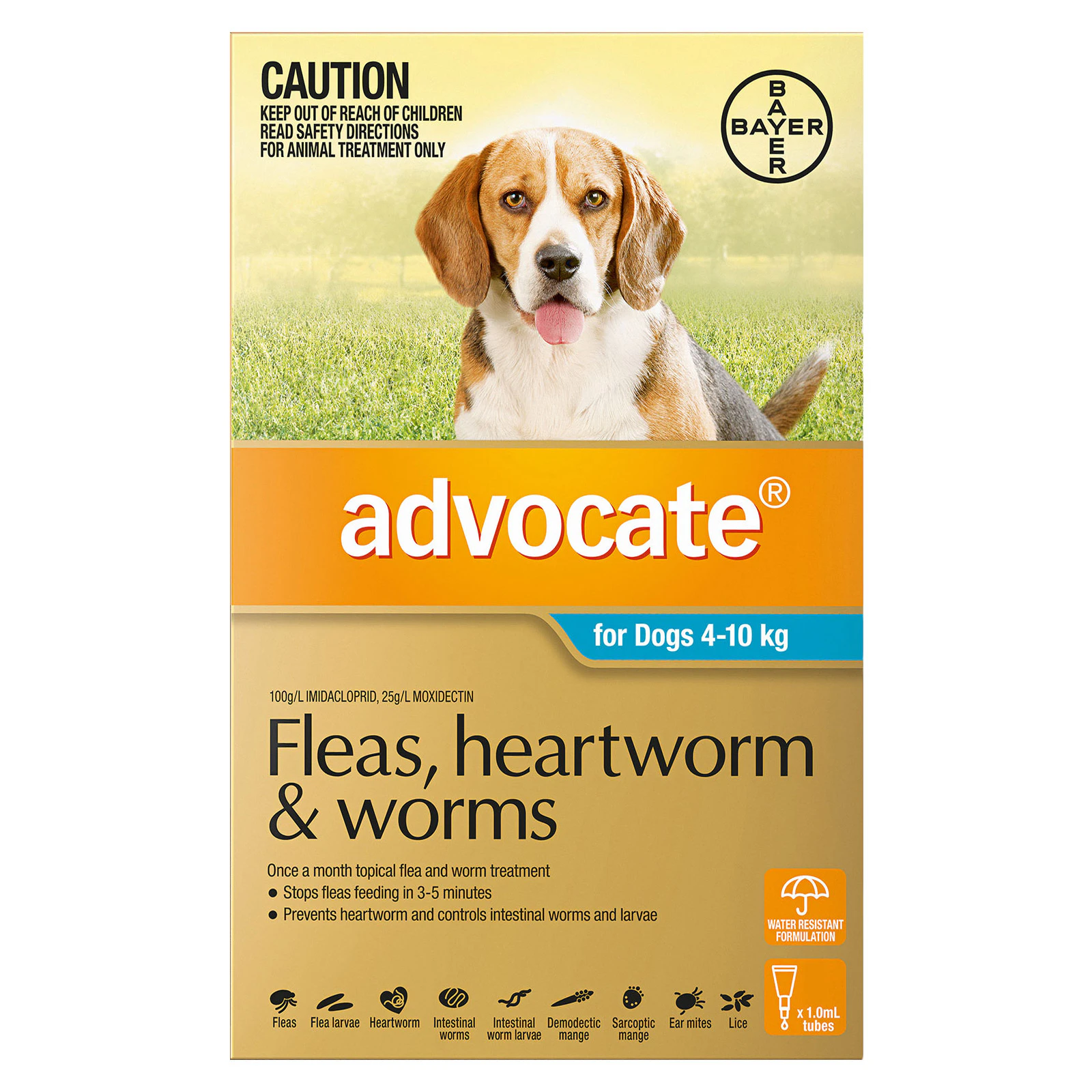 Advocate for Dogs For Medium Dogs 4 To 10Kg (Aqua) 6 Pipettes