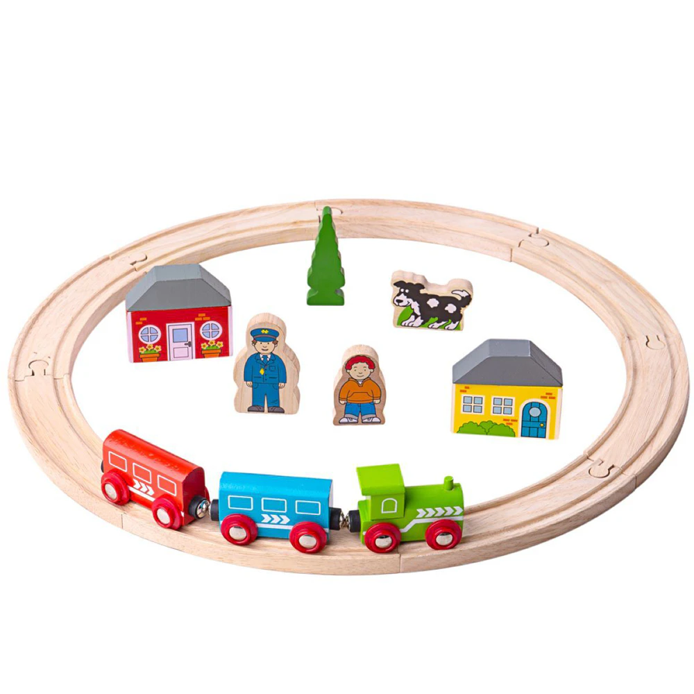 Bigjigs Rail My First Train Kids/Children Fun Interactive Wooden Toy Set 3y+