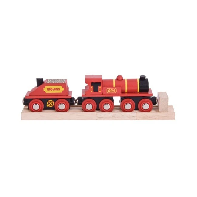 Bigjigs Rail 19cm Big Red Engine Kids/Children Collectible Wooden Toy Set 3y+