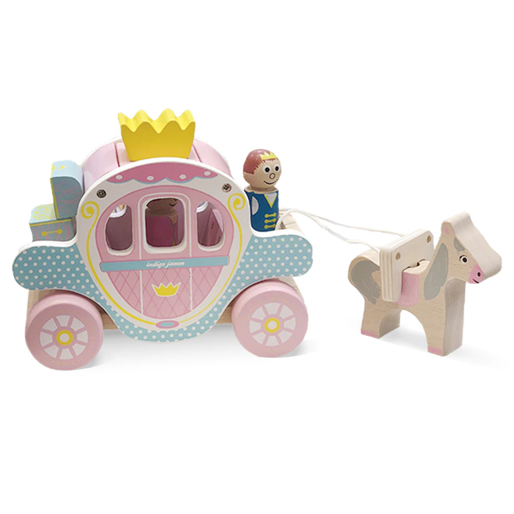 Indigo Jamm 32cm Princess Polly's Carriage Kids/Children Wooden Toy Set 18m+