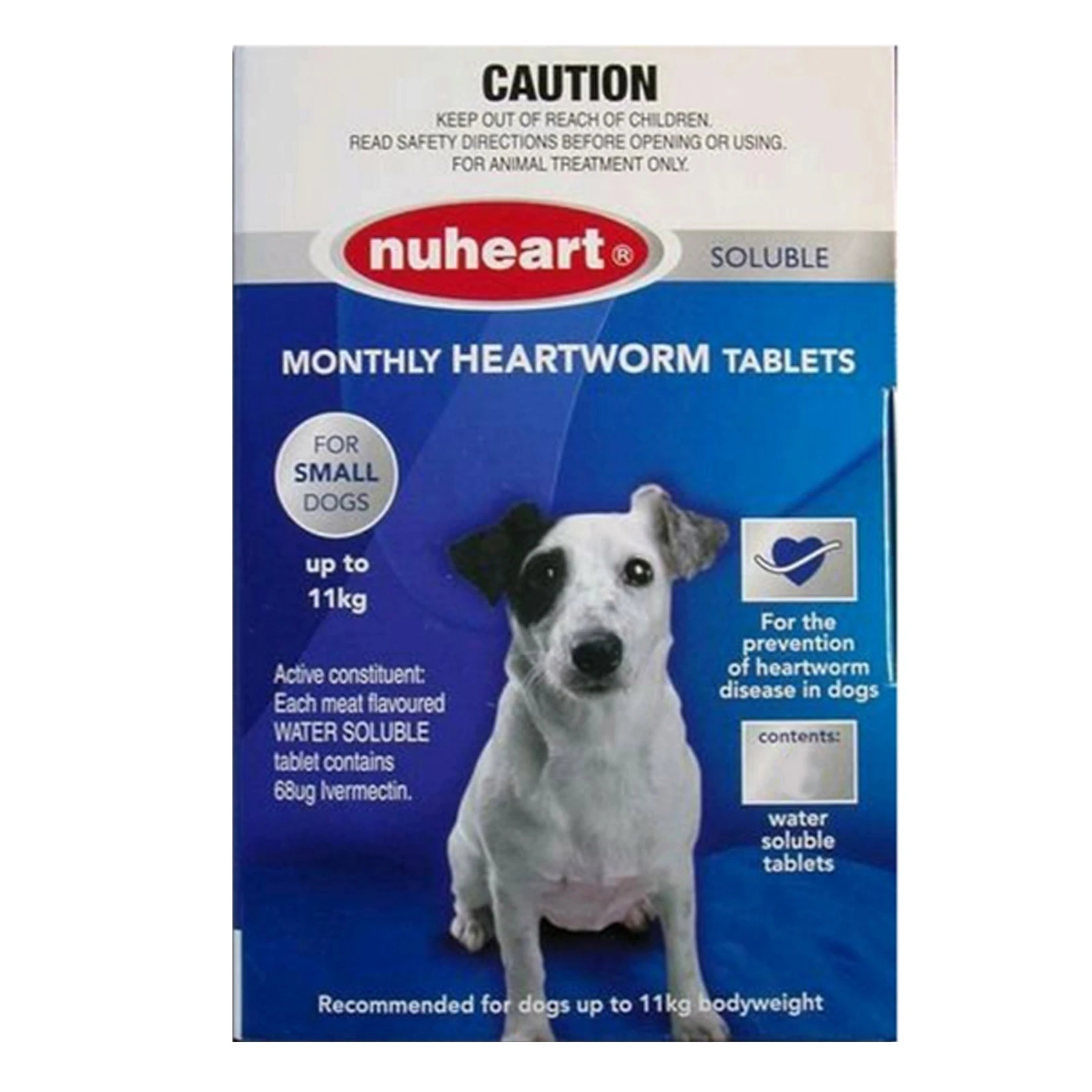 Nuheart for Small Dogs Up To 11 Kg (Blue) 6 Tablets