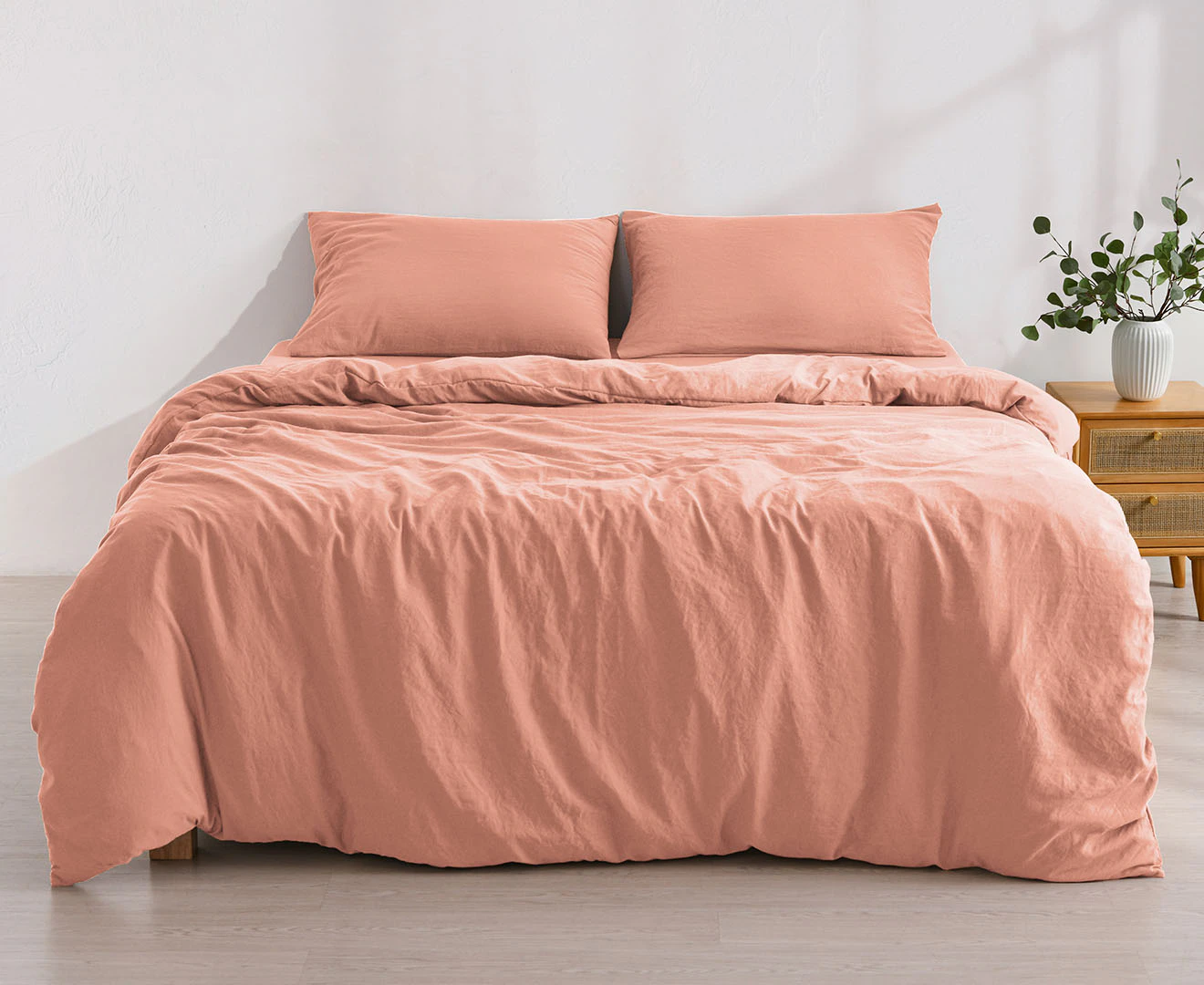 Daniel Brighton Micro Luxe Quilt Cover Set - Pink Clay