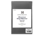 Daniel Brighton Micro Luxe King Pillowcase 2-Pack - Charcoal