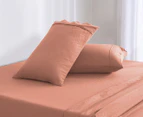 Daniel Brighton Micro Luxe Standard Pillowcase 2-Pack - Pink Clay