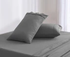 Daniel Brighton Micro Luxe Standard Pillowcase 2-Pack - Charcoal