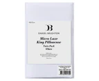 Daniel Brighton Micro Luxe King Pillowcase 2-Pack - White