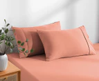 Daniel Brighton Micro Luxe Combo Fitted Sheet Set - Pink Clay