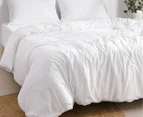 Daniel Brighton Micro Luxe Quilt Cover Set - White