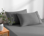 Daniel Brighton Micro Luxe Combo Fitted Sheet Set - Charcoal