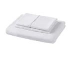 Daniel Brighton Micro Luxe Combo Fitted Sheet Set - White