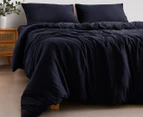 Daniel Brighton Micro Luxe Quilt Cover Set - Navy