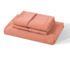 Daniel Brighton Micro Luxe Combo Fitted Sheet Set - Pink Clay