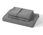 Daniel Brighton Micro Luxe Combo Fitted Sheet Set - Charcoal