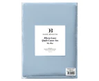 Daniel Brighton Micro Luxe Quilt Cover Set - Light Blue