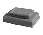 Daniel Brighton Micro Luxe Quilt Cover Set - Charcoal