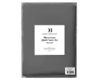 Daniel Brighton Micro Luxe Quilt Cover Set - Charcoal