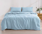 Daniel Brighton Micro Luxe Quilt Cover Set - Light Blue