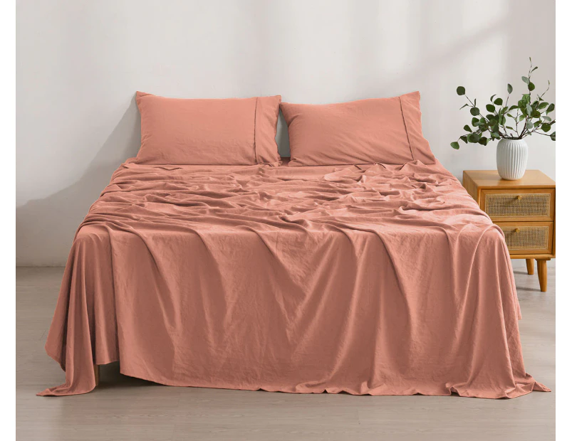 Daniel Brighton Micro Luxe Sheet Set - Pink Clay