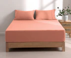 Daniel Brighton Micro Luxe Combo Fitted Sheet Set - Pink Clay