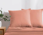 Daniel Brighton Micro Luxe European Pillowcase 2-Pack - Pink Clay