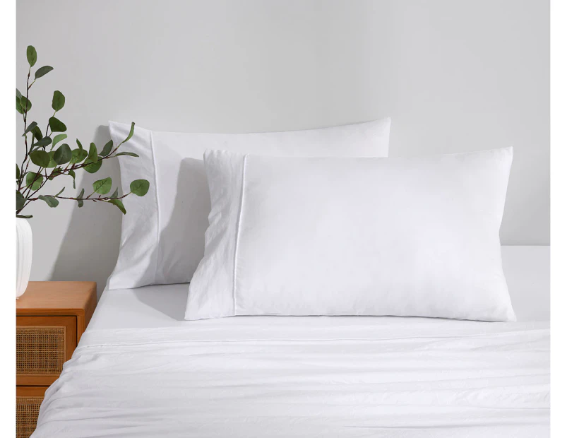 Daniel Brighton Micro Luxe Standard Pillowcase 2-Pack - White