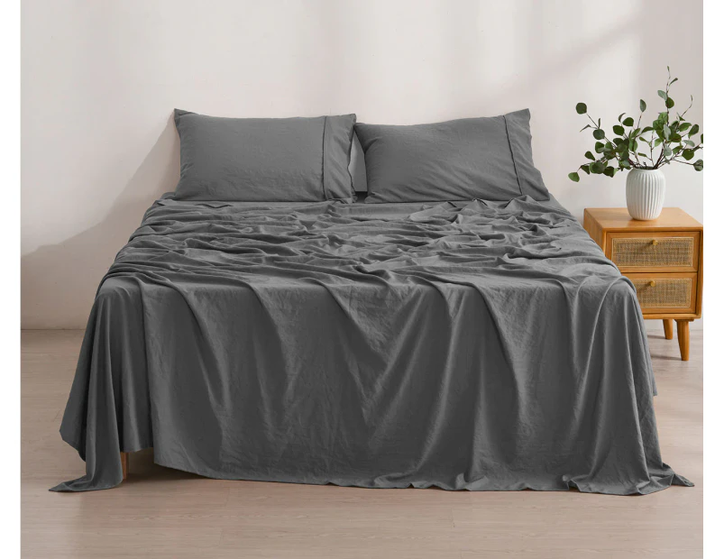 Daniel Brighton Micro Luxe Sheet Set - Charcoal