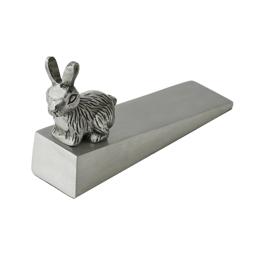 Pilbeam Living Rabbit Home Decor Aluminium Decorative Door Wedge Stopper 15cm