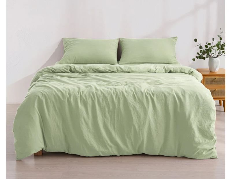 Daniel Brighton Micro Luxe Quilt Cover Set - Sage