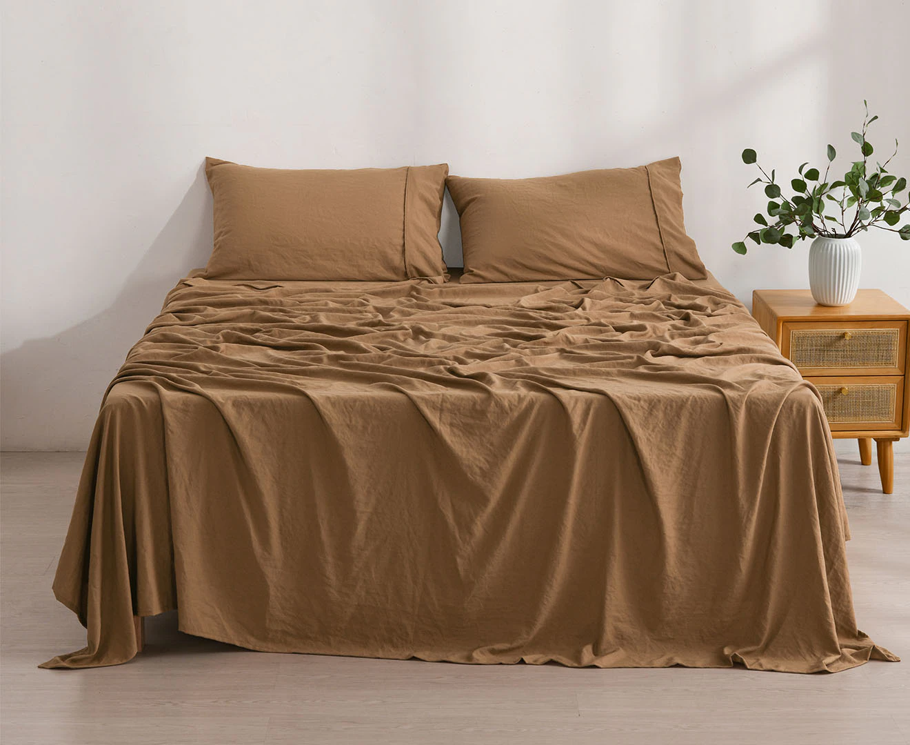 Daniel Brighton Micro Luxe Sheet Set - Rust