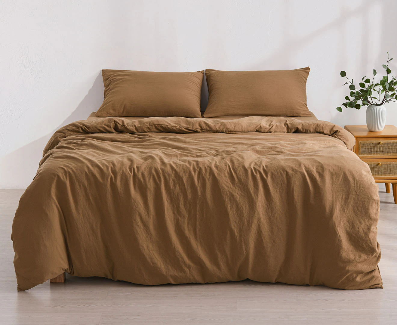 Daniel Brighton Micro Luxe Quilt Cover Set - Rust