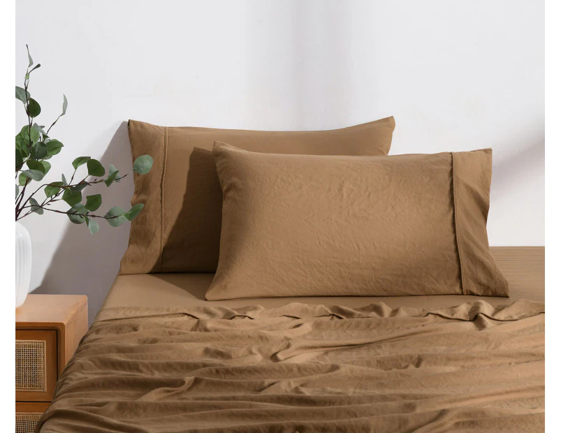 Daniel Brighton Micro Luxe Standard Pillowcase 2-Pack - Rust