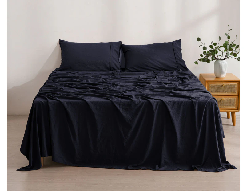 Daniel Brighton Micro Luxe Sheet Set - Navy