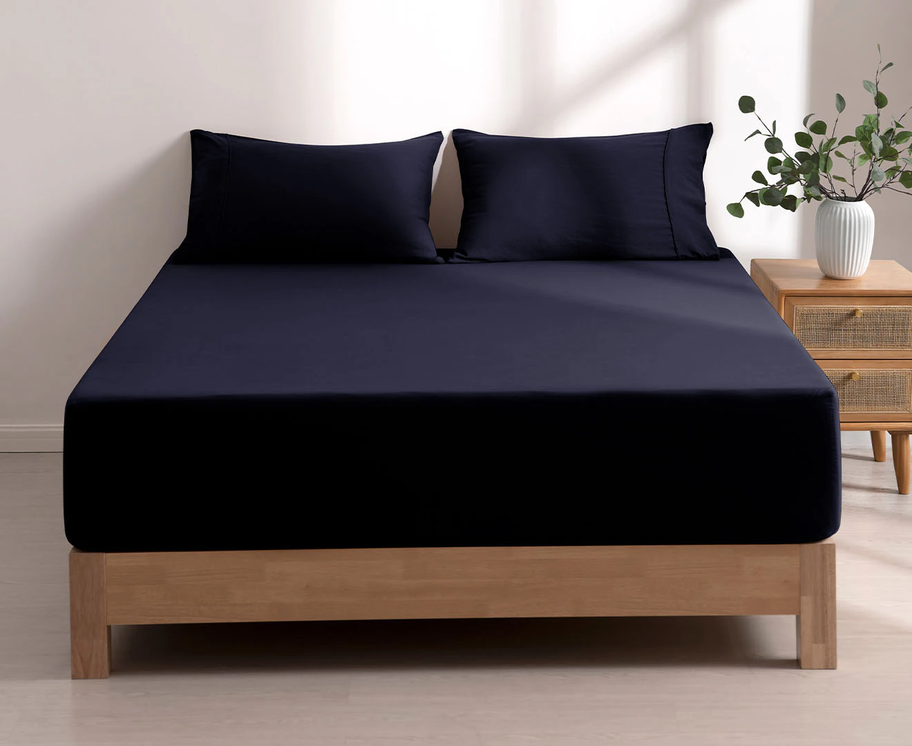 Daniel Brighton Micro Luxe Combo Fitted Sheet Set - Navy