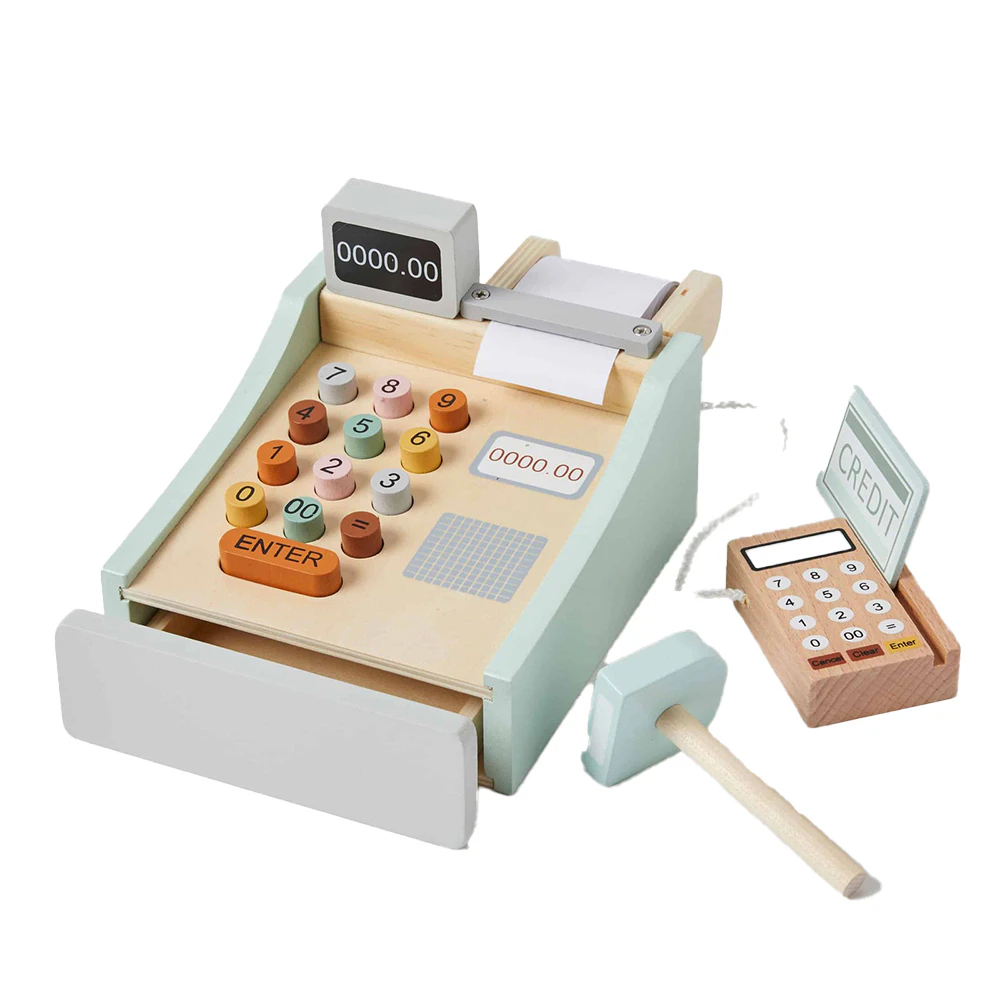 Zookabee Wooden Cash Register Interactive Children's Educational Toy Set 3y+