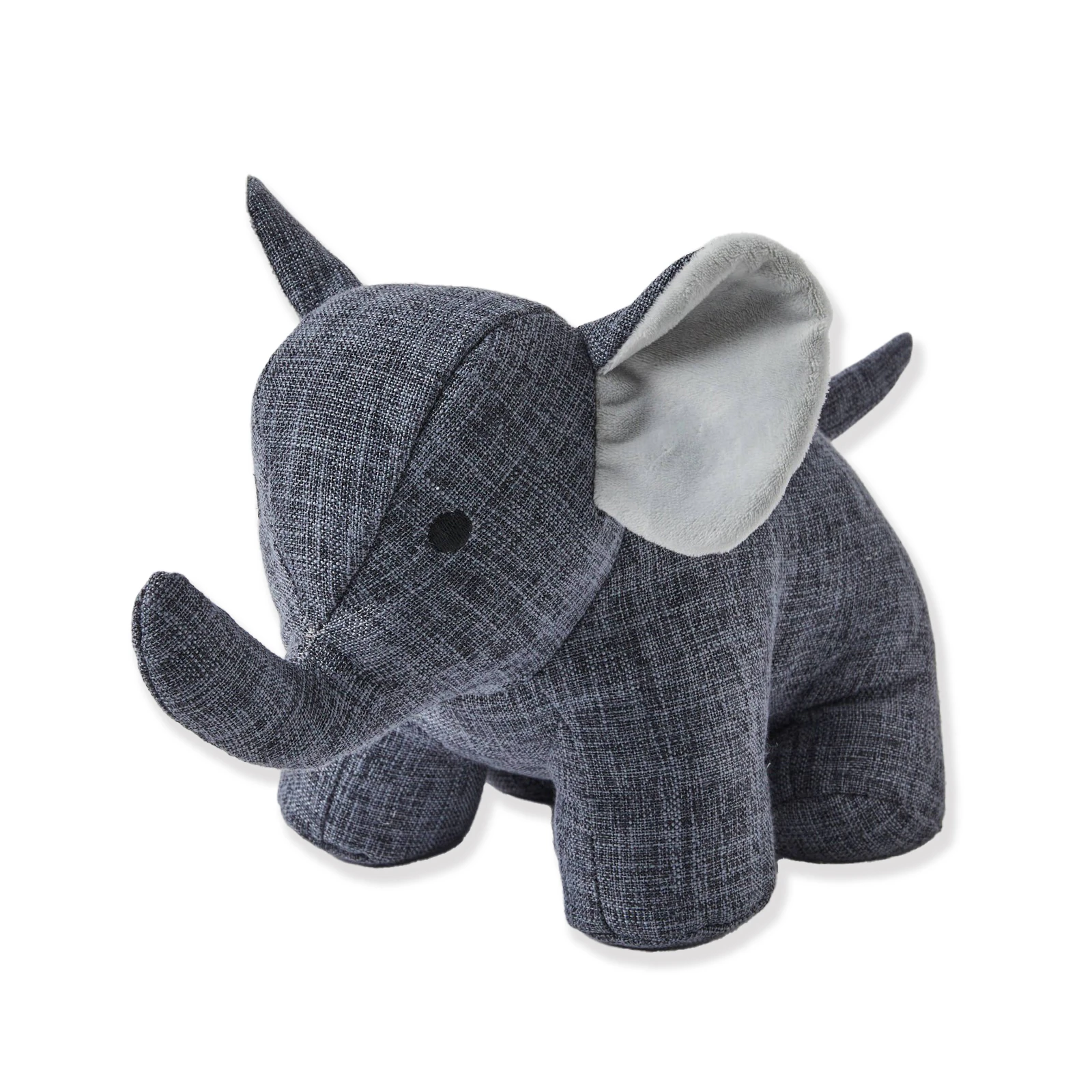 Pilbeam Living Elle The Elephant Plush Fabric Weighted Heavy Door Stopper Grey