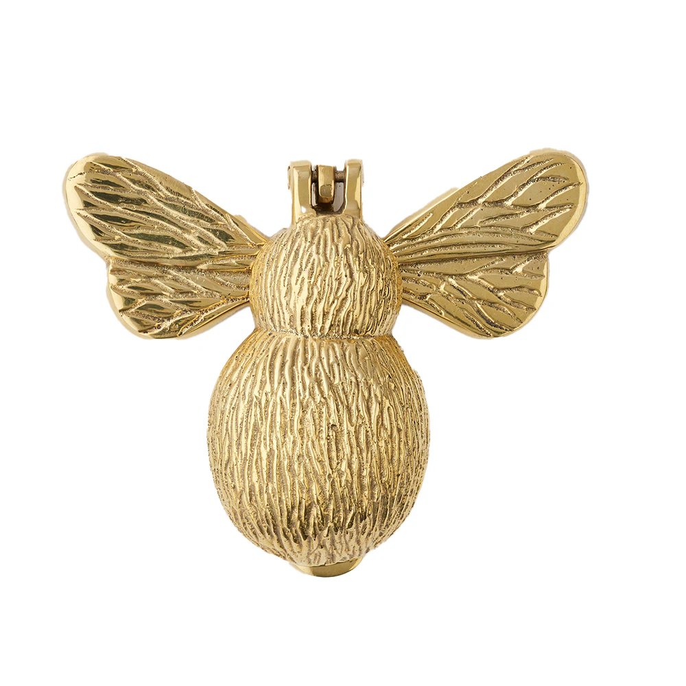 Pilbeam Living Bea Bee Shaped Decorative Stylish Home Decor Door Knocker 13x11cm