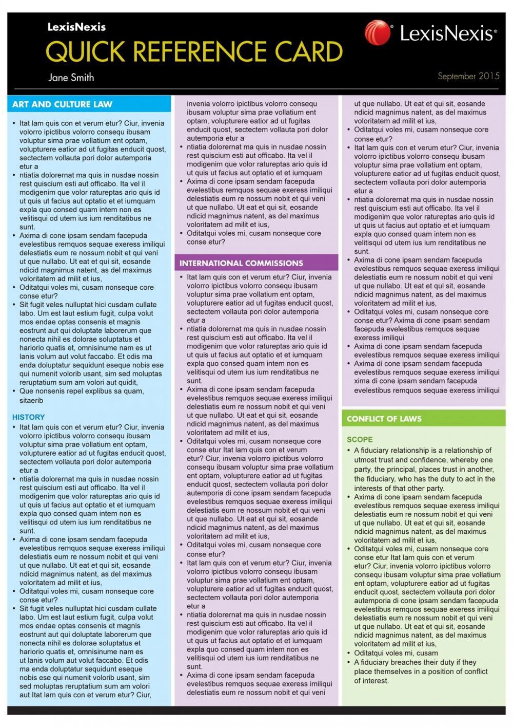 Quick Reference Card: Personal Property Law