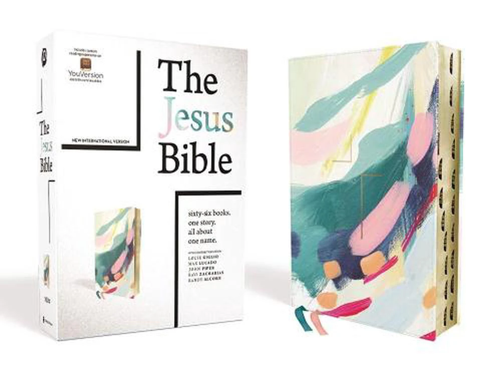 The Jesus Bible Artist Edition, NIV, Multi-Color/Teal, Thumb Indexed, Comfort Print