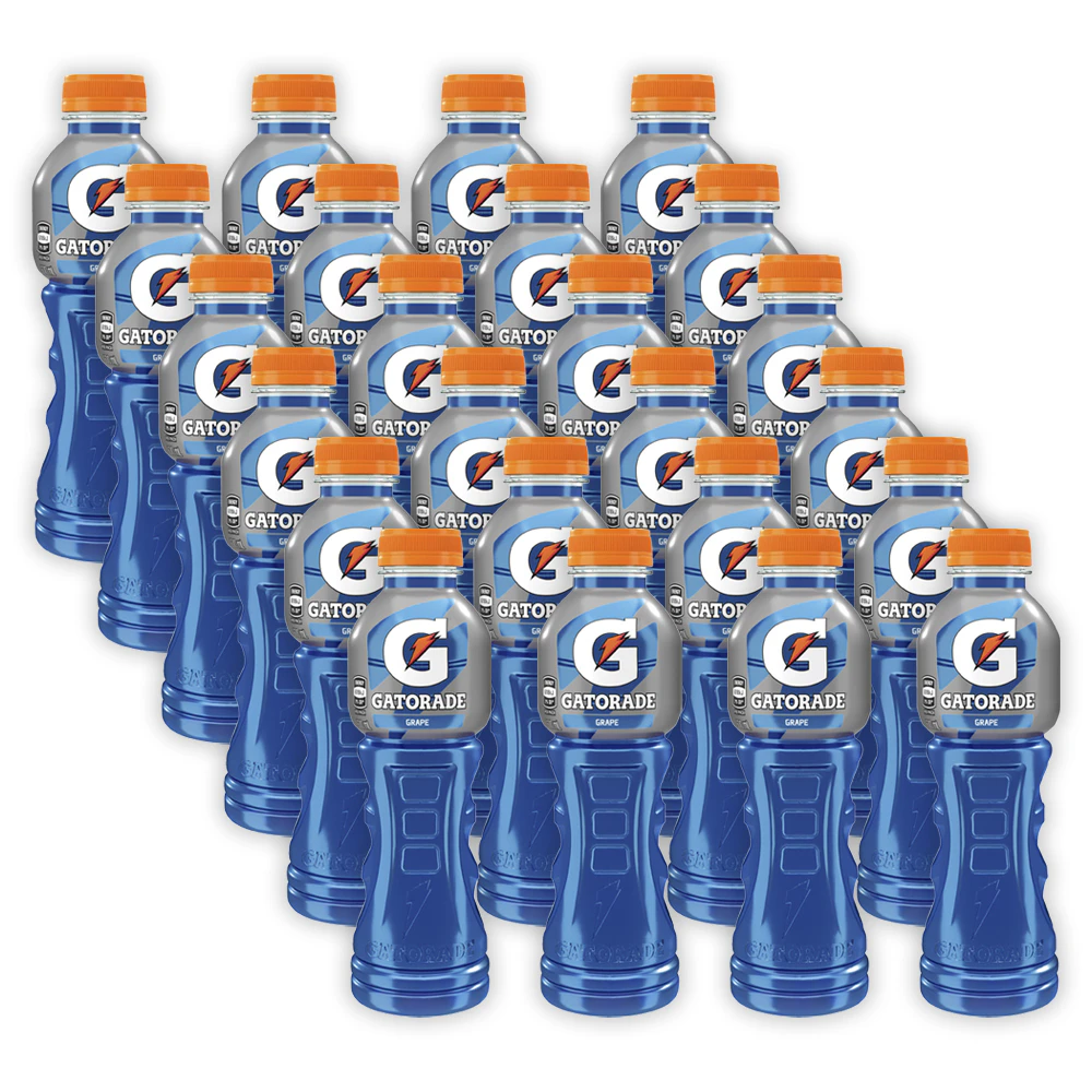 24pc Gatorade Fierce Grape Flavoured Sports Rehydration Drink Bottles 600ml