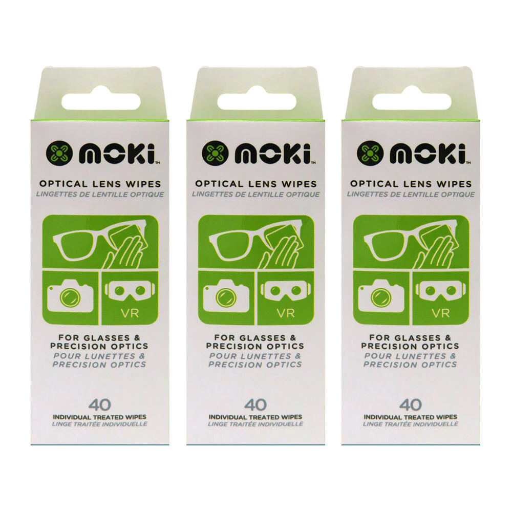 3x 40pc Moki Optical Lens Wipes Cleaner Cleaning Wet Tissue for Camera/VR/Phone