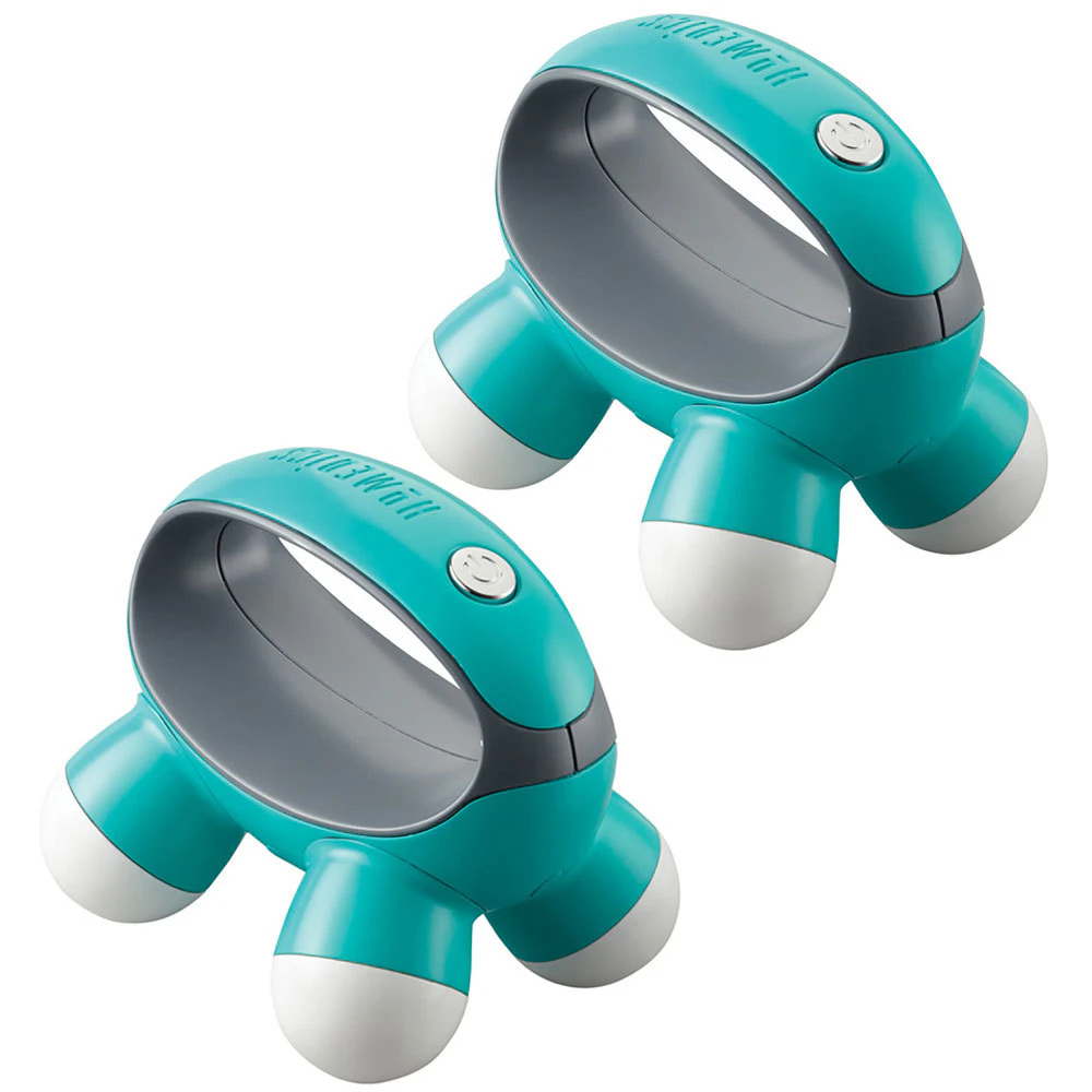 2x HoMedics QuaD Portable Electric Hand Held Vibration Massager Body/Back Green