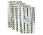 80pc Disposable 20cm Paper Drink Straw Birthday/Party Drinkware Tropics Green