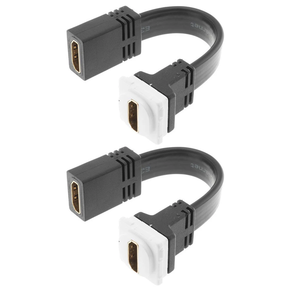 2x PRO2 Flexible Hdmi To Hdmi Female Cable Insert for Clipsal Wall Plate 05Bc6T