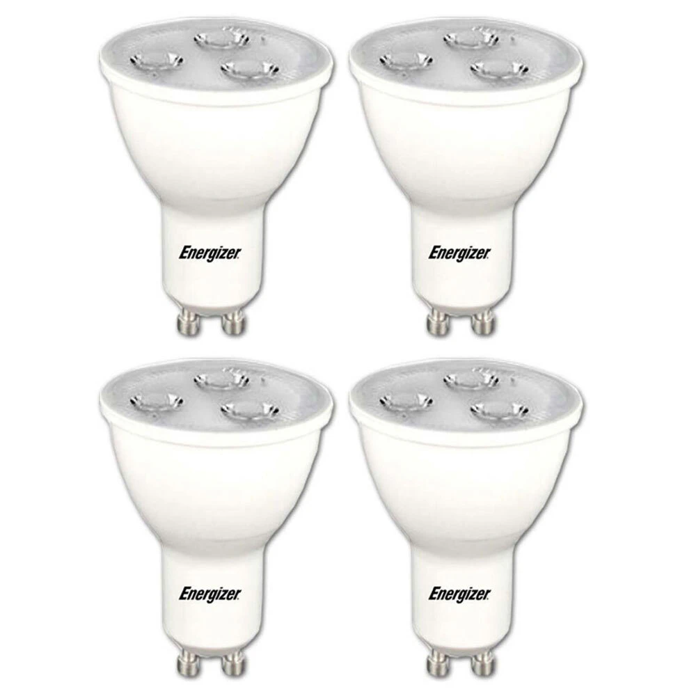 4x Energizer LED GU10 3.4w 220V Warm White Downlight Spot Light Bulb Lamp Bulb