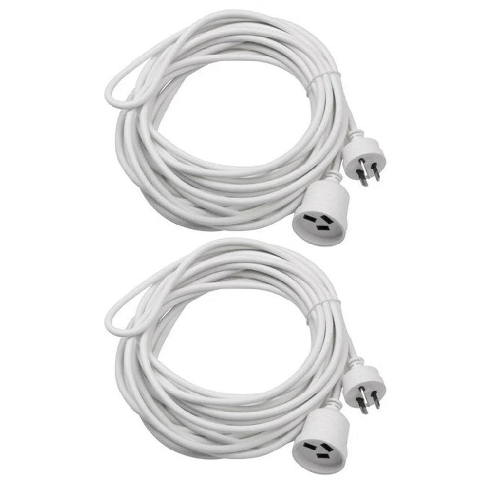 2PK Sansai 7M Power Extension Cord/Lead 10A/240V/2400W Max Home/Office AU 3-Pin