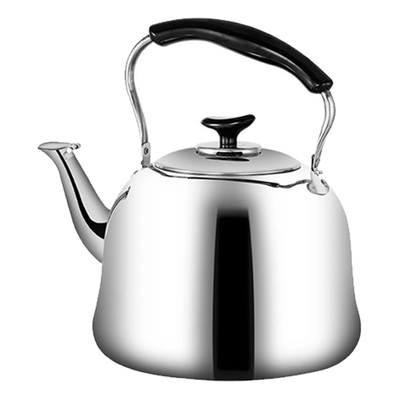 Whistling Kettle Stainless Steel Boiling Audible Alarm Large Opening Stovetop Teapot With Tea Filter 2L