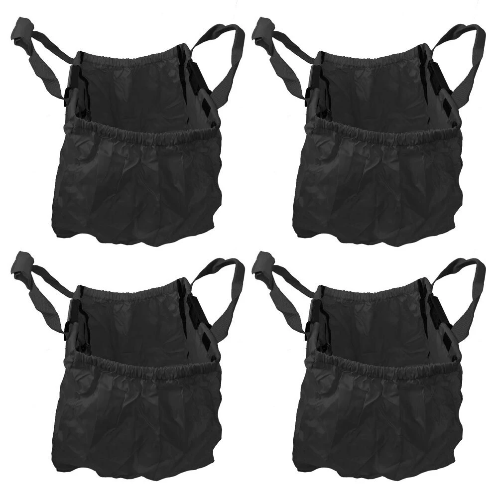 4PK Multi Purpose Clip + Carry Bag for Shopping Trolley Waterproof Compact Black