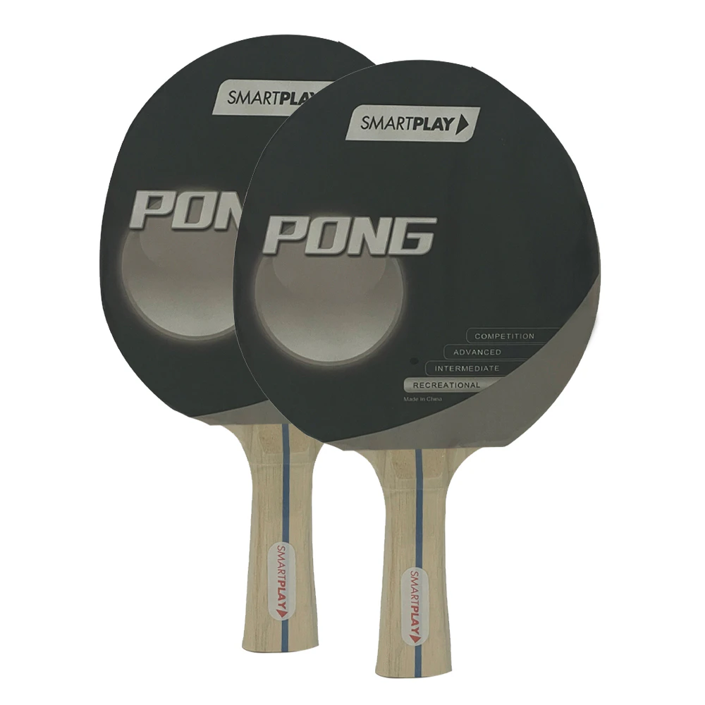 2x Smartplay Pong Pimple Out Recreational Table Tennis Bat/Beginner Sport Racket