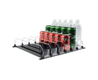 Automatic Drink Pusher Glide Width Adjustable Simple Operation Labor Space Saving Black Self Pushing Can Organizer For Fridge 31Cm / 12.2In