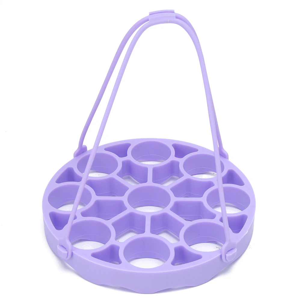 9 Hole Portable Silicone Egg Bites Mold Egg Steamer Rack With Hanging Rope For Pressure Molds Cooker Accessories